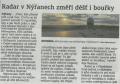 Radar v Nýřanech změří déšť i bouřky
