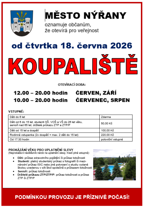 Otevření koupaliště